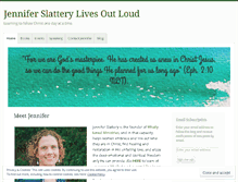 Tablet Screenshot of jenniferslatterylivesoutloud.com